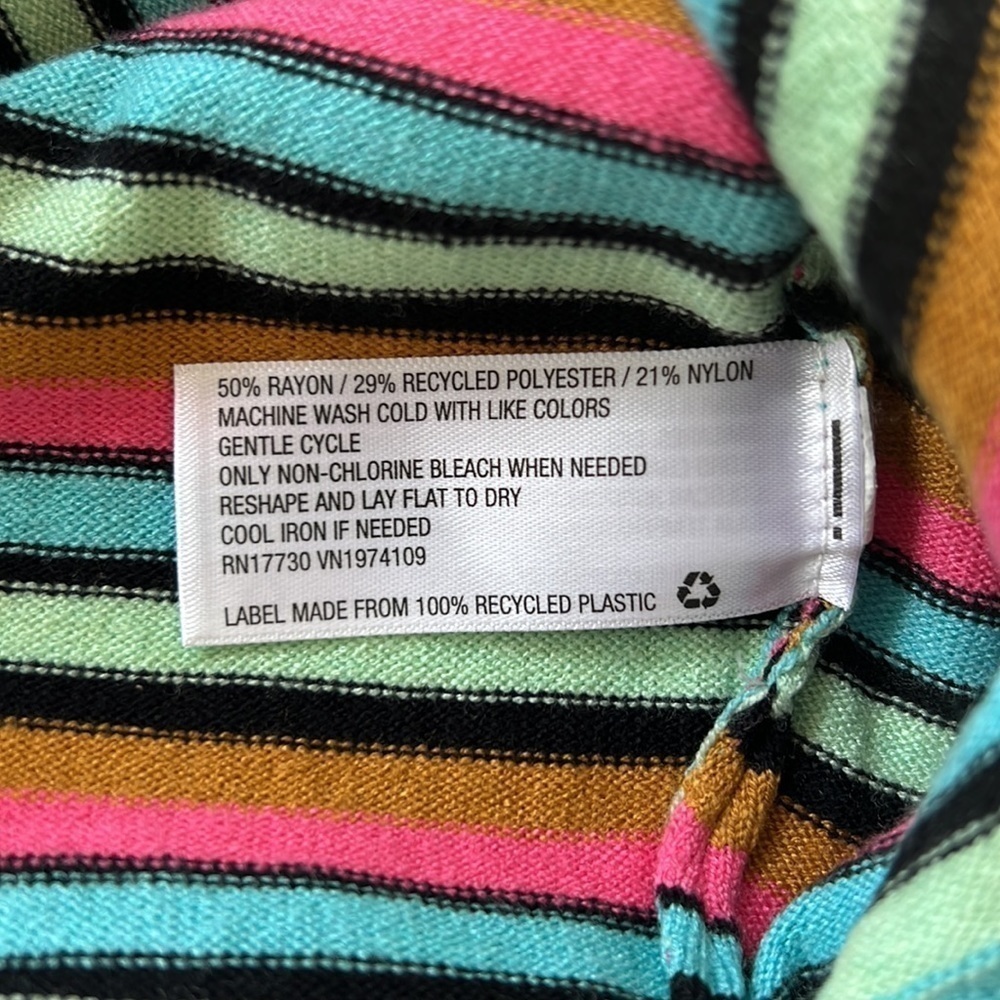 Wild Fable Multi Color Stripe Jacquard Knit Sweater Bodycon Mini Skirt NWT - Picture 7 of 10